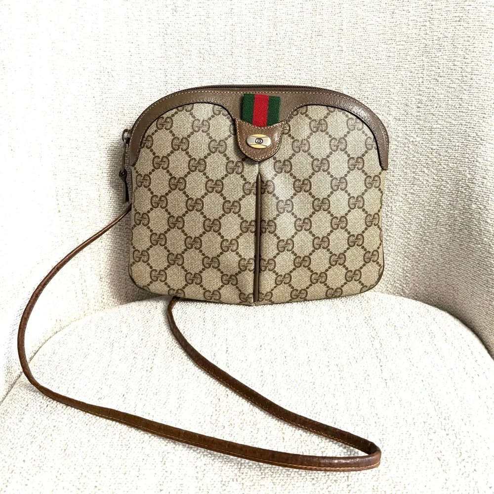 Authentic Gucci crossbody bag brown monogram coated canvas - Picture 3 of 15